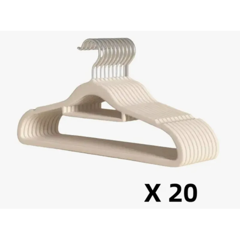 GENERICO - Set 20 Colgadores De Ropa Terciopelo Percha Antideslizante