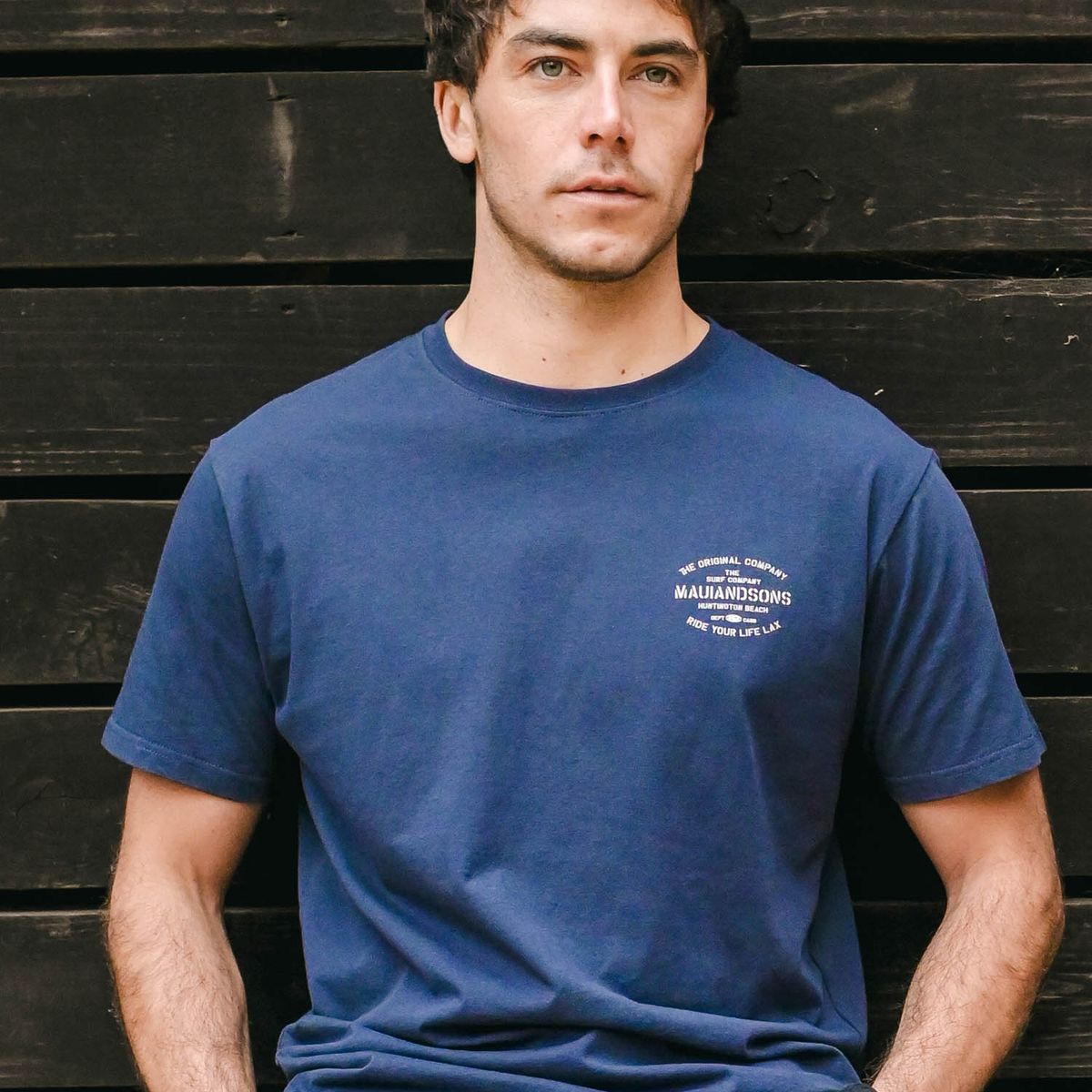 MAUI AND SONS - Polera MC Lokix Azul Hombre Maui And Sons