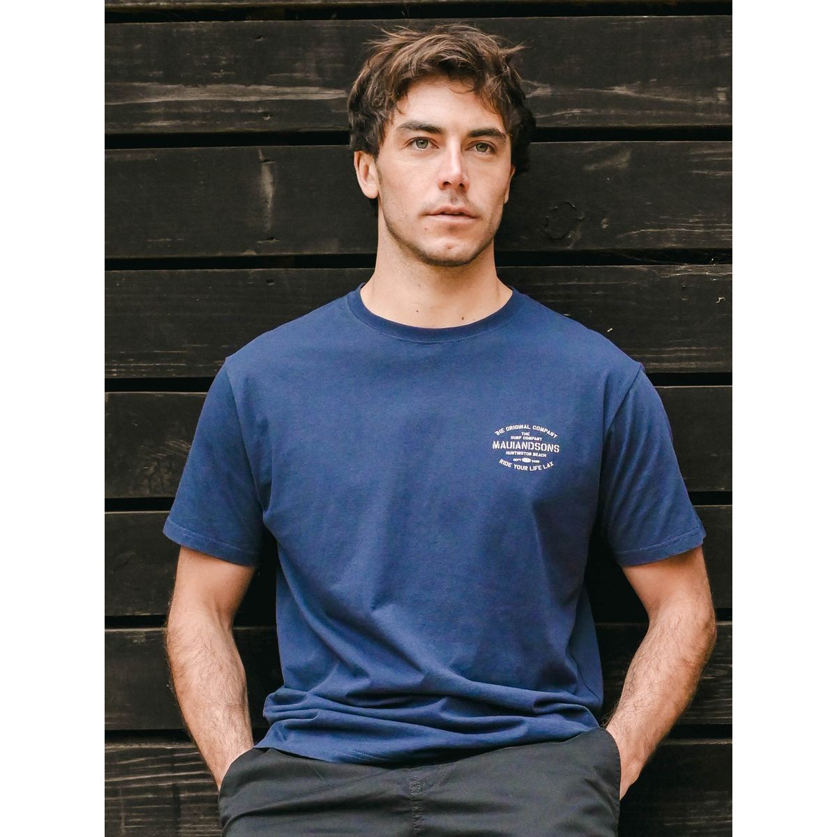 MAUI AND SONS - Polera MC Lokix Azul Hombre Maui And Sons