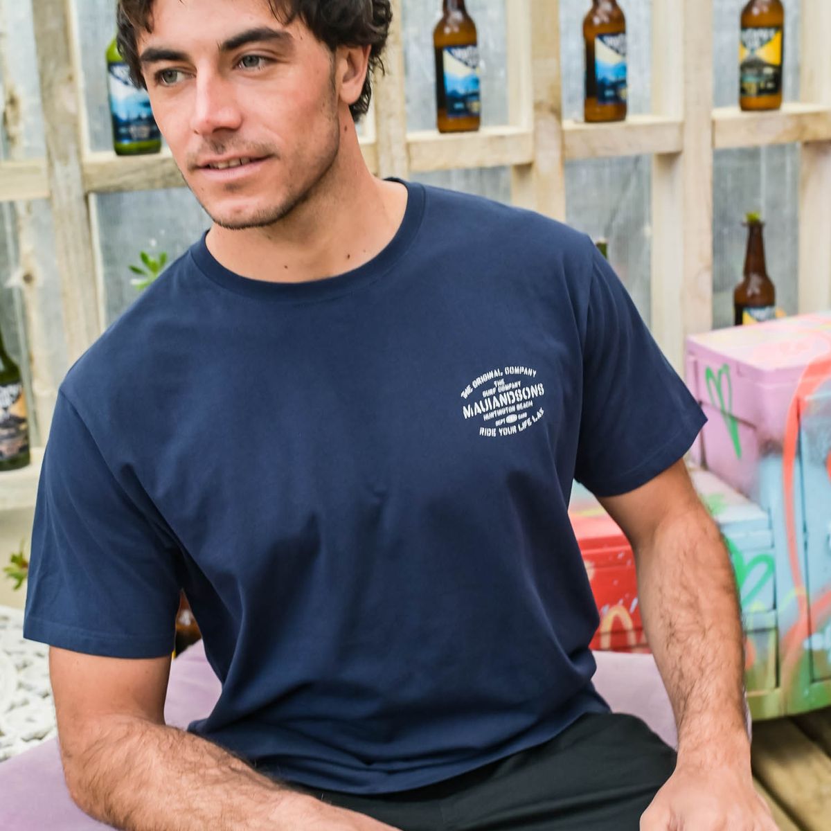 MAUI AND SONS - Polera MC Lokix Azul Hombre Maui And Sons