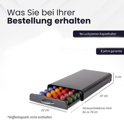 Imagen 2 del producto Porta Cápsulas Metálico Para Café Nespresso 50 Unidades