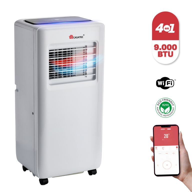 CASATEC Aire Acondicionado Portátil 9000 BTU WI-FI 4 en 1 ULTRADRY500