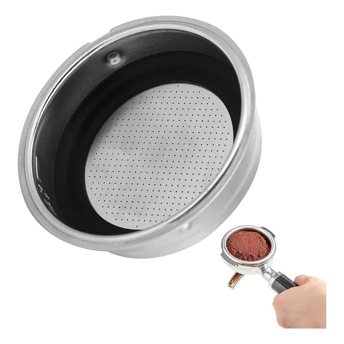 KUANGYE - Filtro Cafe Cafetera Acero Maquina Cafe 1 Taza