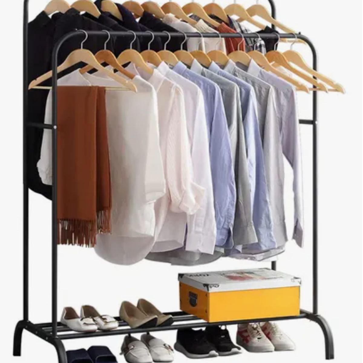 GENERICO - Perchero Organizador Colgante De Ropa Doble Barra Metálico