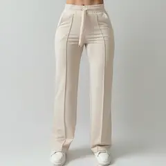 DESIGNERS - Pantalón de Mujer Palazzo Buzo Algodón