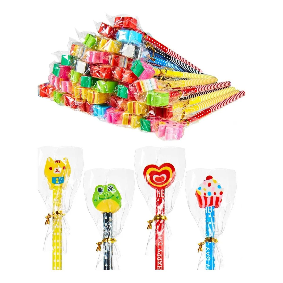 GENERICO - Pack 40 Pcs Lápices Niños Grafito Mina Colores Diseños