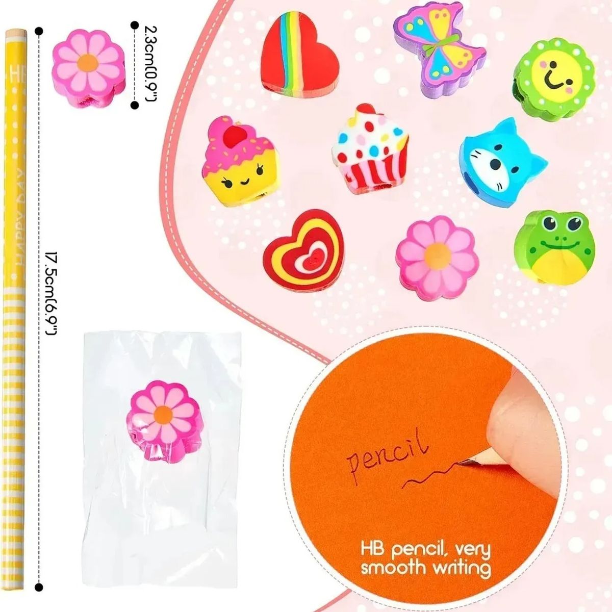 GENERICO - Pack 40 Pcs Lápices Niños Grafito Mina Colores Diseños