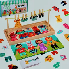 GENERICO - Juego De Aprendizaje Educativo Colgador De Ropa y Vestir