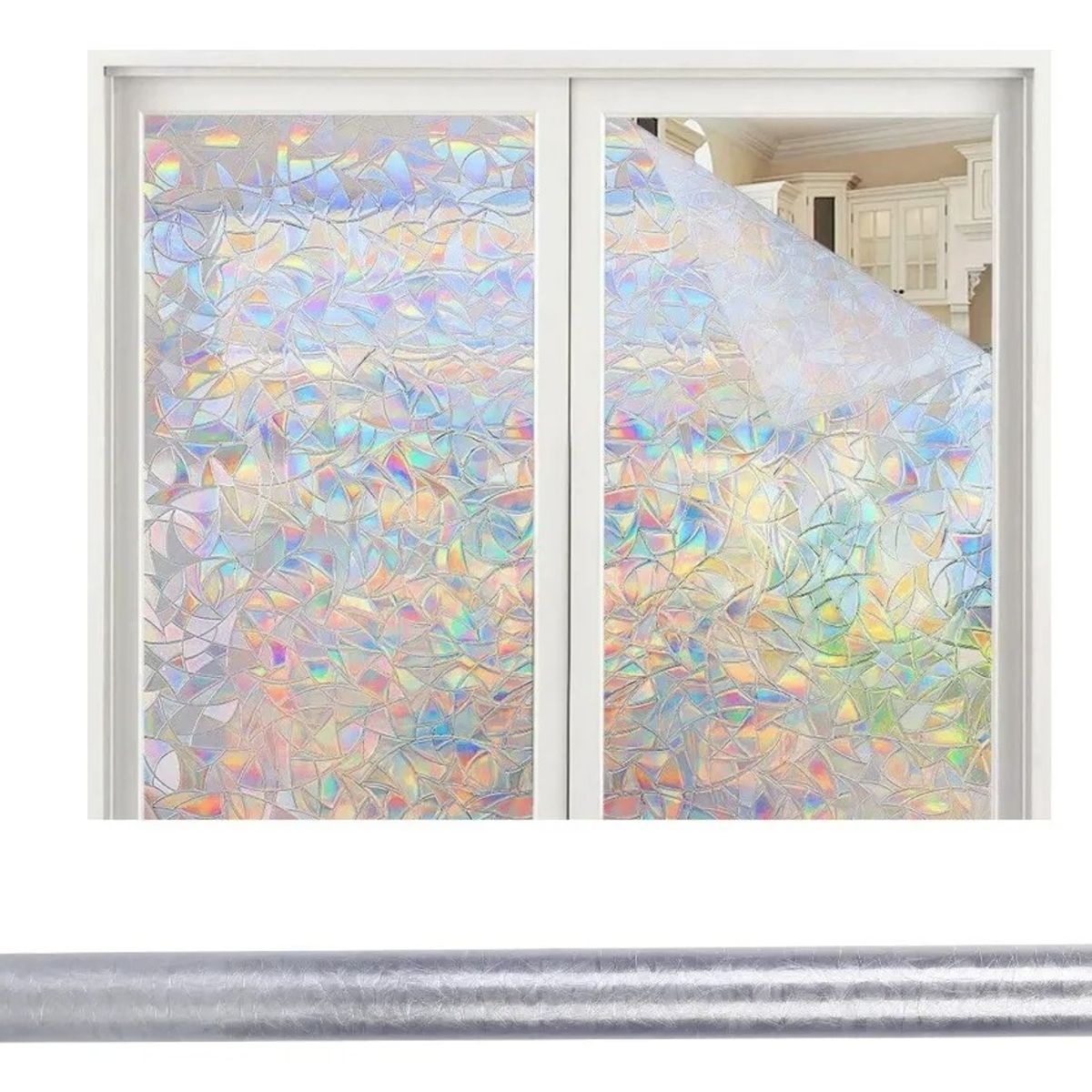 GENERICO - Pegatina Película Privacidad Ventana Arcoíris 45x200 3d Privacidad