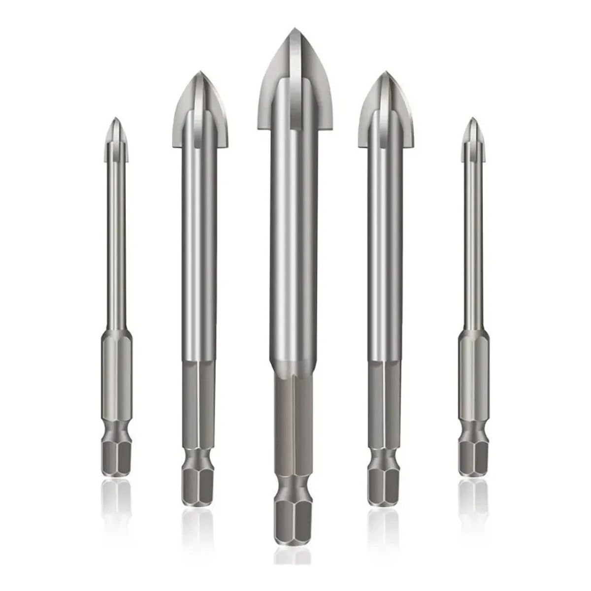 GENERICO - Set Brocas Punta Flecha Ceramica Porcelanato Juego De 5 Uni