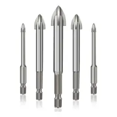 GENERICO - Set Brocas Punta Flecha Ceramica Porcelanato Juego De 5 Uni