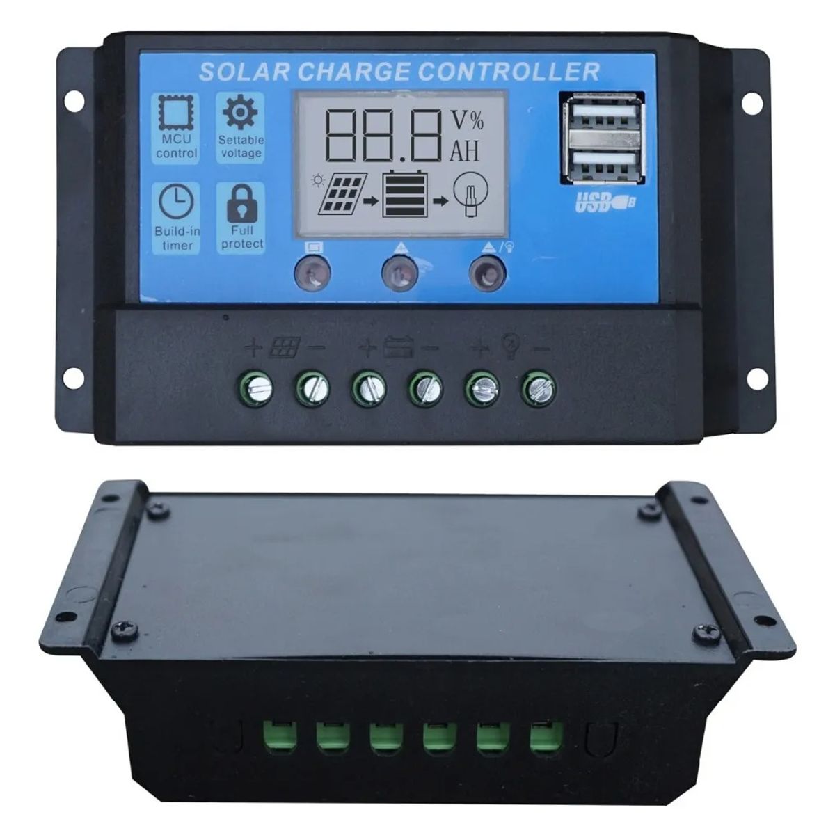 GENERICO - Regulador Carga Solar Panel Digital 12v 24v 30a