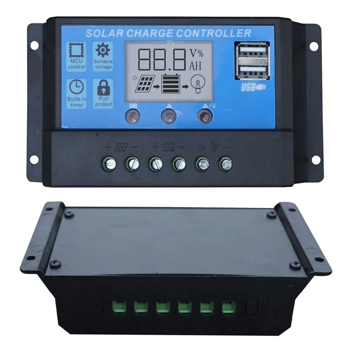 GENERICO - Regulador Carga Solar Panel Digital 12v 24v 30a