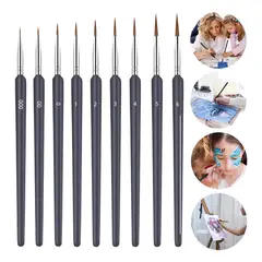 GENERICO - Pack 11 Pincel Ultra Finos, Para Modelismo Y Detalles