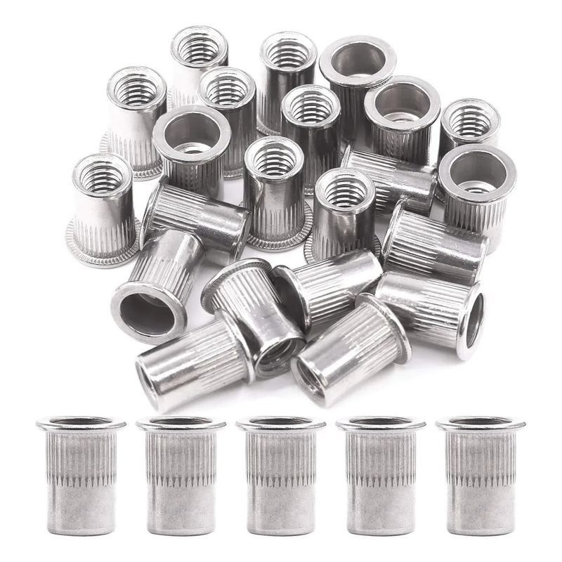 GENERICO - Tuerca Remachable Hilo M6 Fierro Pack 50 Und - Pernos