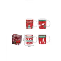 GENERICO - TAZA NAVIDEÑA ESTAMPADA PARA FRIO Y CALIENTE