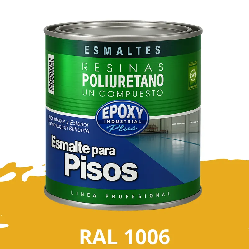 EPOXY - PINTURA PISOS ALTO TRÁFICO - POLIURETANO BASE AGUA 1K  - 1L RAL 1006