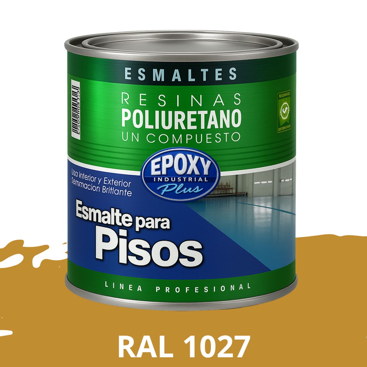 EPOXY - PINTURA PISOS ALTO TRÁFICO - POLIURETANO BASE AGUA 1K  - 1L RAL 1027