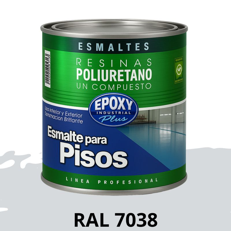 EPOXY - PINTURA PISOS ALTO TRÁFICO - POLIURETANO BASE AGUA 1K  - 1L RAL 7038