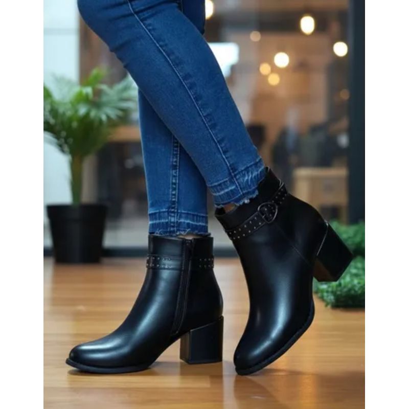 SNOOPY - Botines  para Dama  Taco Medio M476