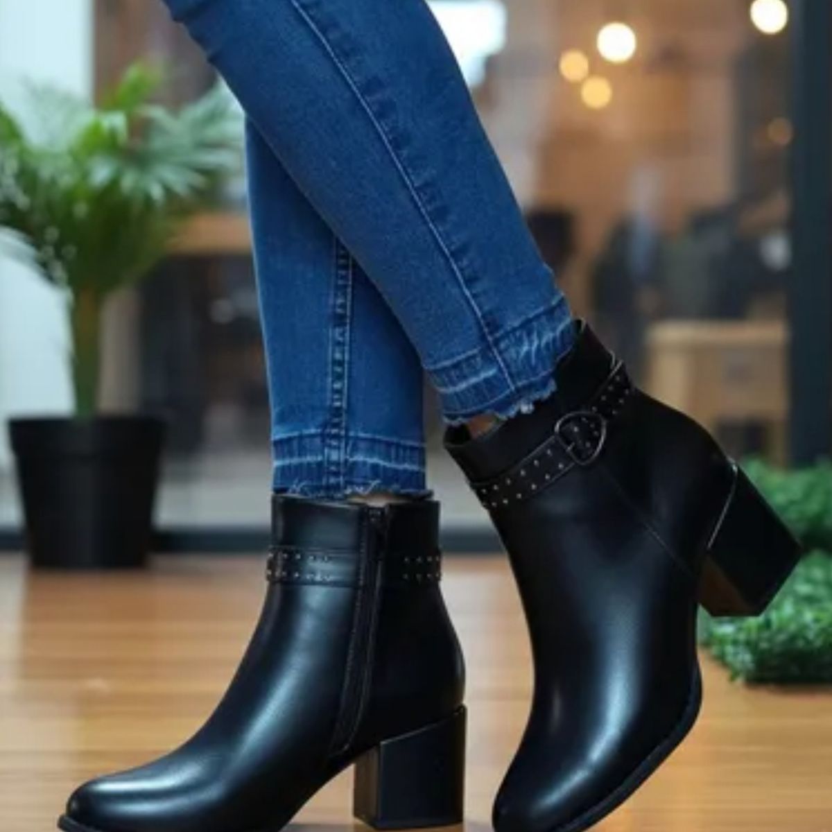 SNOOPY - Botines  para Dama  Taco Medio M476