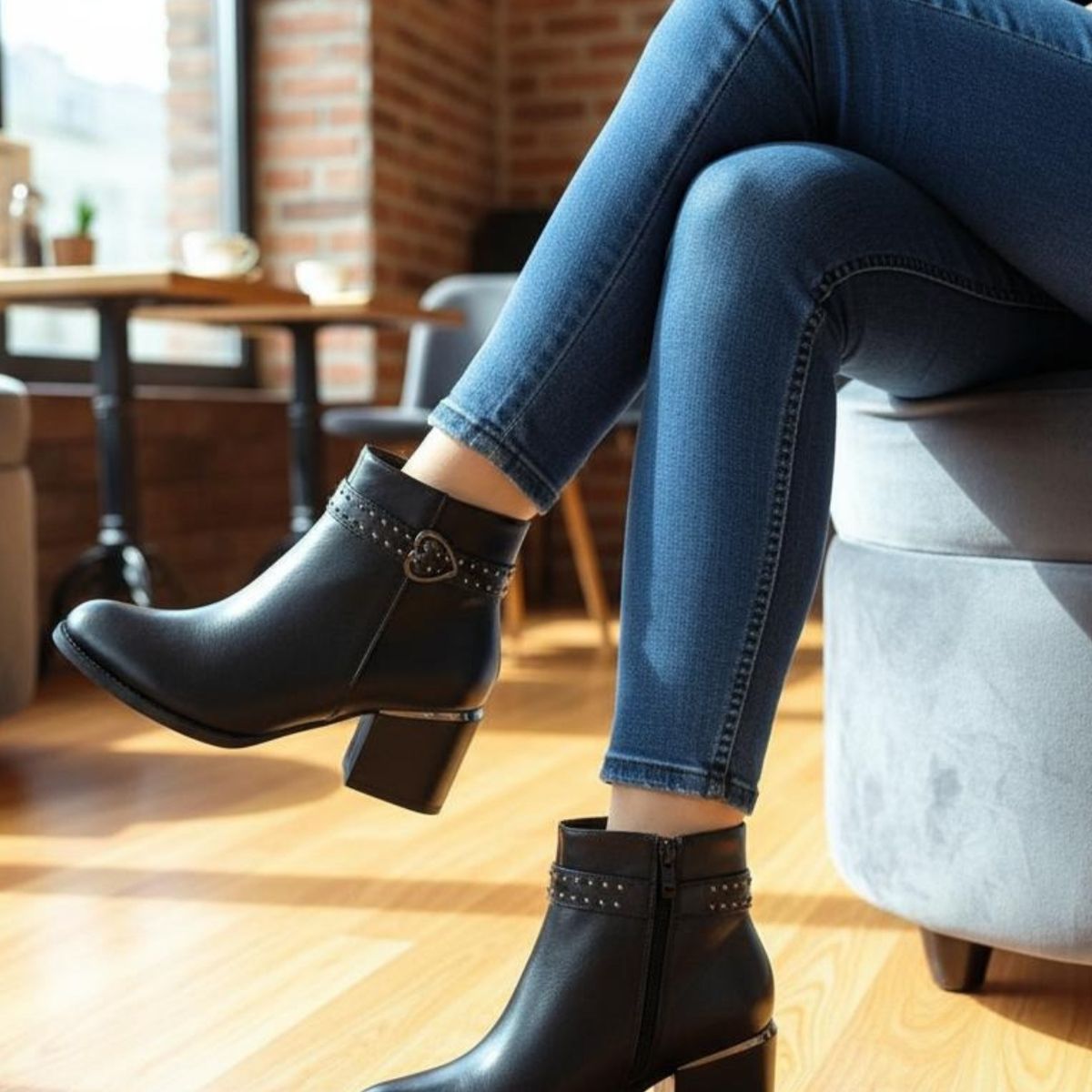 SNOOPY - Botines  para Dama  Taco Medio M476