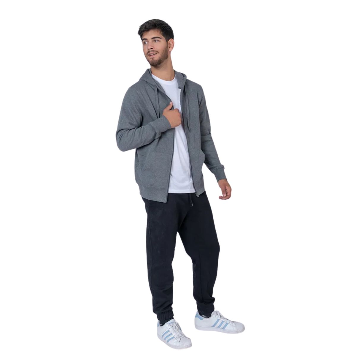 LOOK SHOP - Polerón Hombre Con Capucha Y Cierre. Delgado Verano Unisex 3017