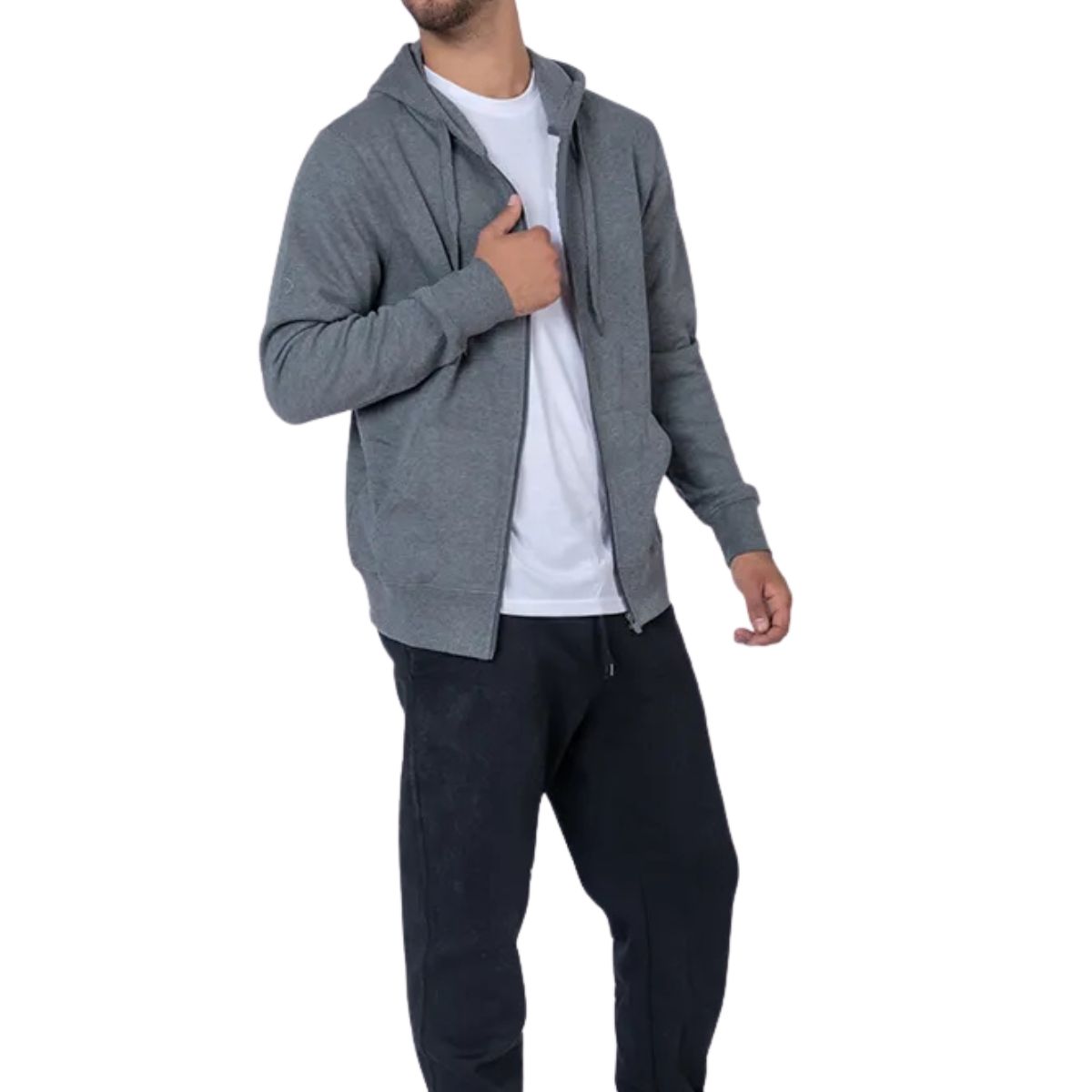 LOOK SHOP - Polerón Hombre Con Capucha Y Cierre. Delgado Verano Unisex 3017