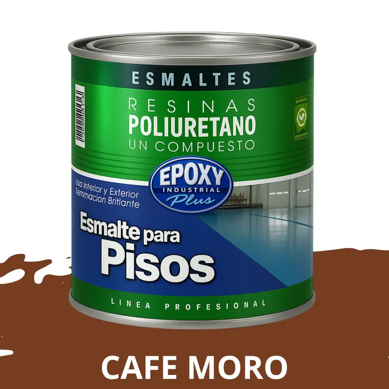 EPOXY - PINTURA PISOS ALTO TRÁFICO - POLIURETANO BASE AGUA 1K  - 1L CAFE MORO