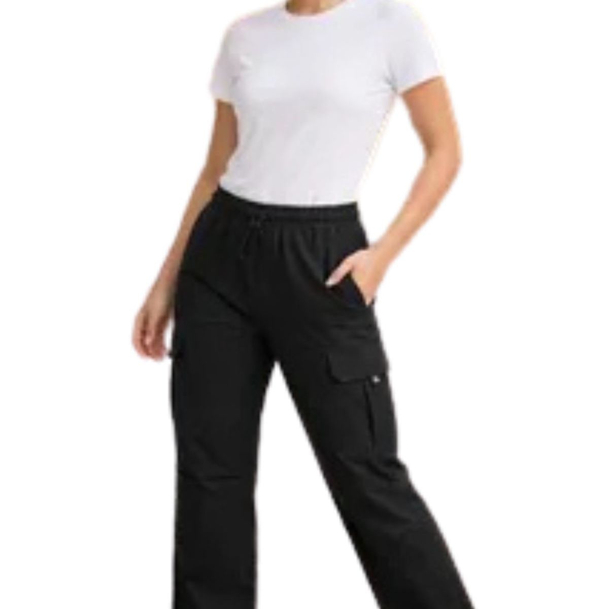 LOOK SHOP - Pantalón Cargo Verano Mujer.tela Secado Rápido Con Bolsillos 2609