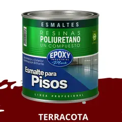EPOXY - PINTURA PISOS ALTO TRÁFICO - POLIURETANO BASE AGUA 1K - 1L TERRACOTA