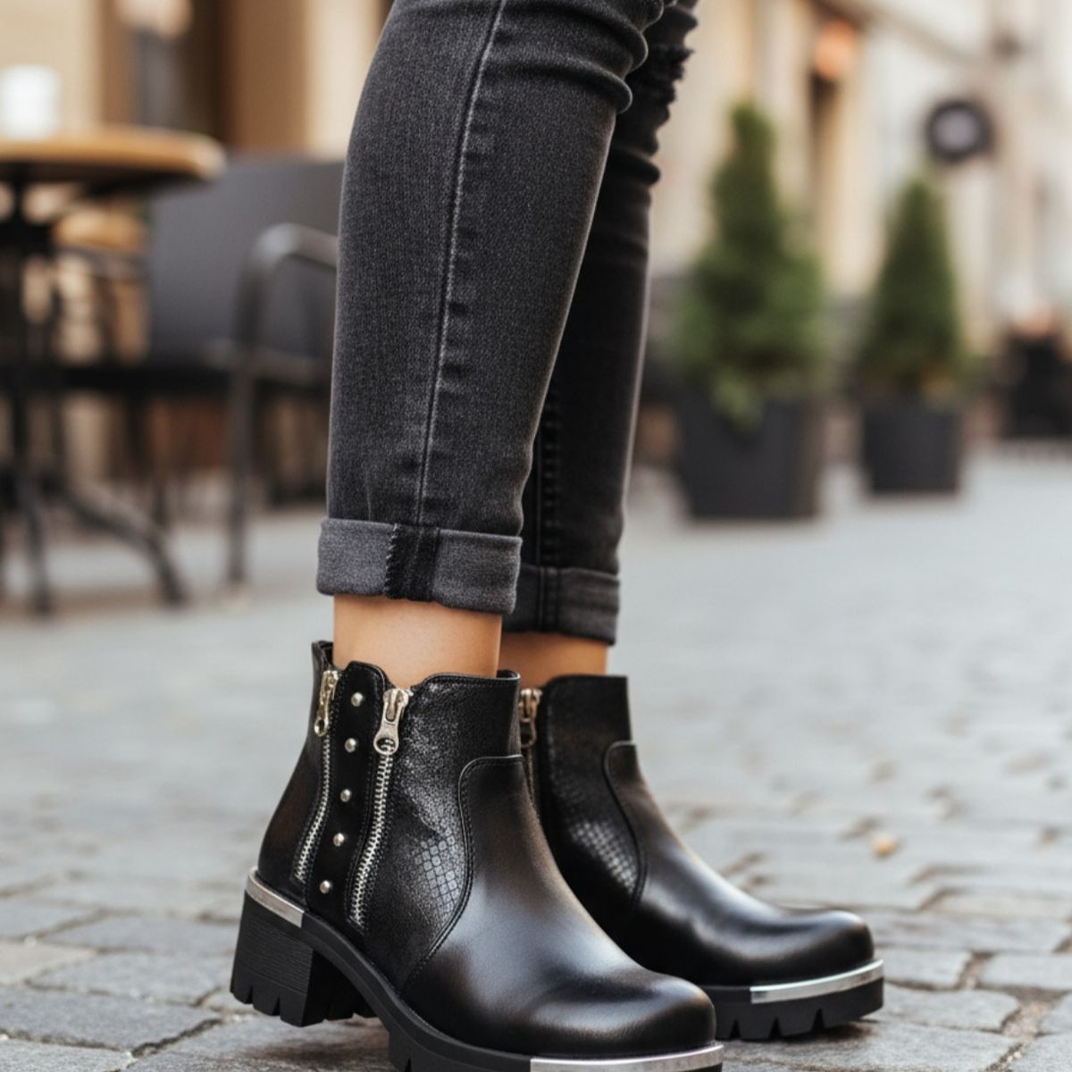 DINASTELLA - Botines  para Dama  con Tachas  M465