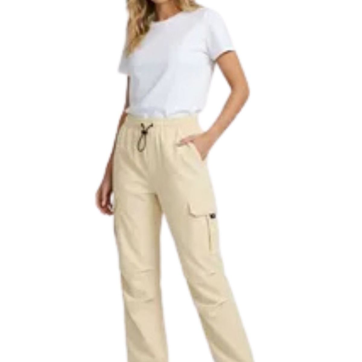 LOOK SHOP - Pantalón Cargo Verano Mujer.tela Secado Rápido Con Bolsillos 2609