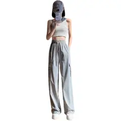 LOOK SHOP - Pantalón Cargo Verano Mujer.tela Secado Rápido Con Bolsillos 2609