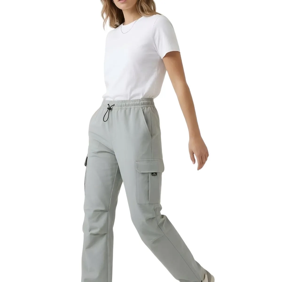 LOOK SHOP - Pantalón Cargo Verano Mujer.tela Secado Rápido Con Bolsillos 2609