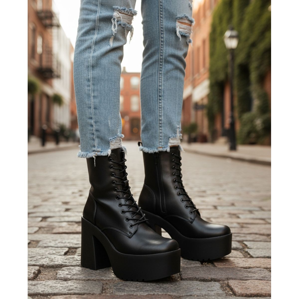 SNOOPY - Botin Mujer Taco Alto con Plataforma M375