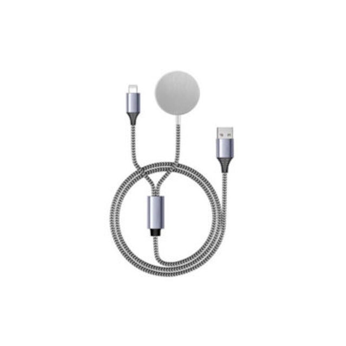 GENERICO - Cable Cargador 2 en 1 Lighting y Apple Watch PD-W13