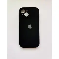 GENERICO - Funda de Silicona c/Logo para iPhone 15 Tapa Camara Color Negro