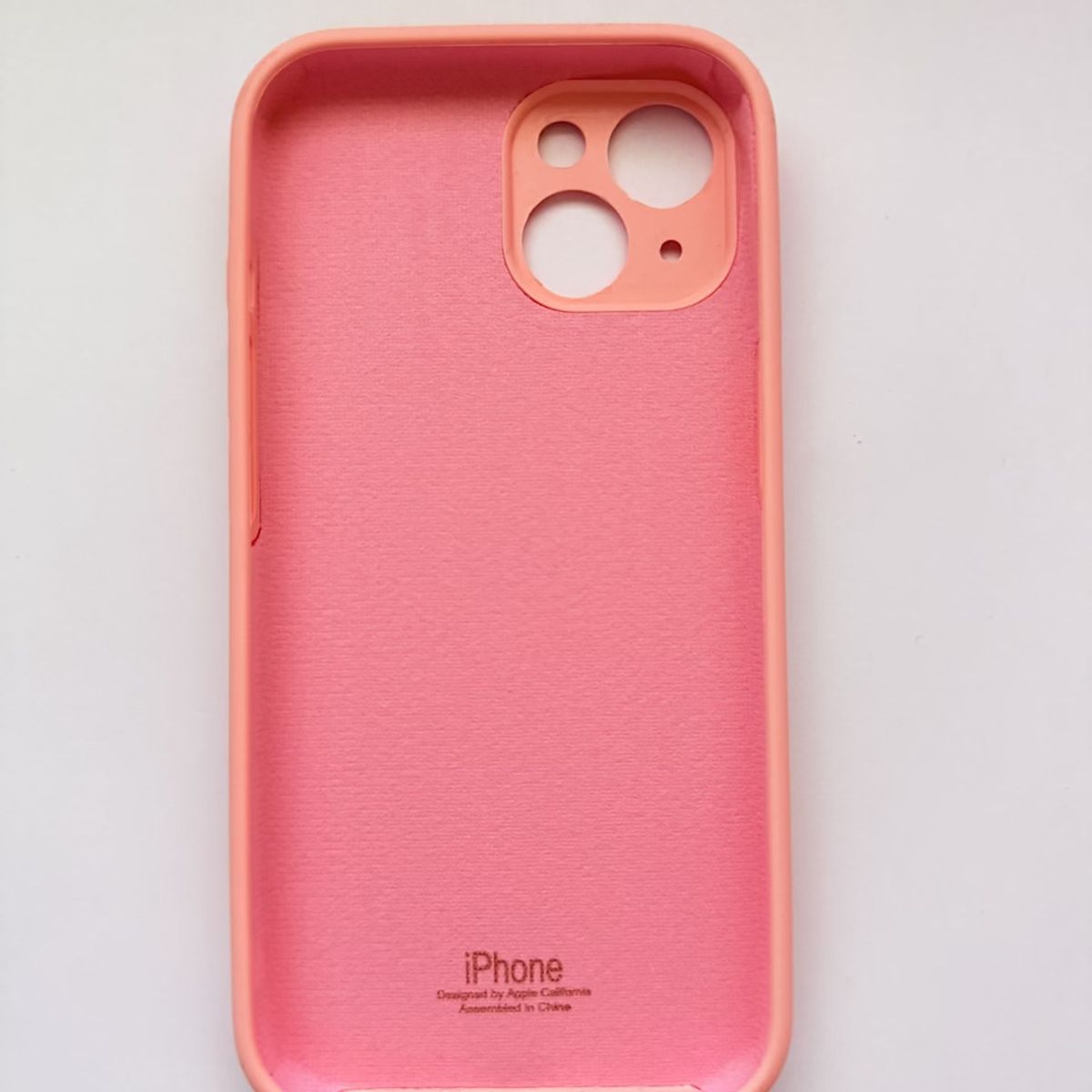GENERICO - Funda de Silicona c/Logo para iPhone 15 Tapa Camara Color Rosado