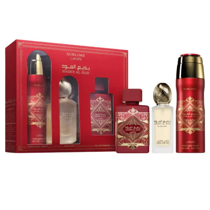 LATTAFA - Estuche Lattafa Badee Al Oud Sublime 100Ml+200Ml Perfume Spray 50Ml