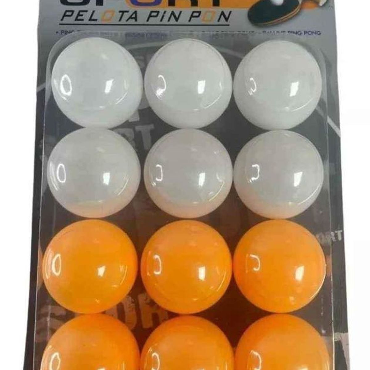 GENERICO - Pack 24 pelotas De Pin Pong Mesa Tenis Blancas Y Naranja