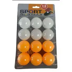 GENERICO - Pack 24 pelotas De Pin Pong Mesa Tenis Blancas Y Naranja