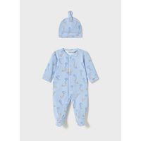 Enterito tipo Pelele largo con gorro recién nacido