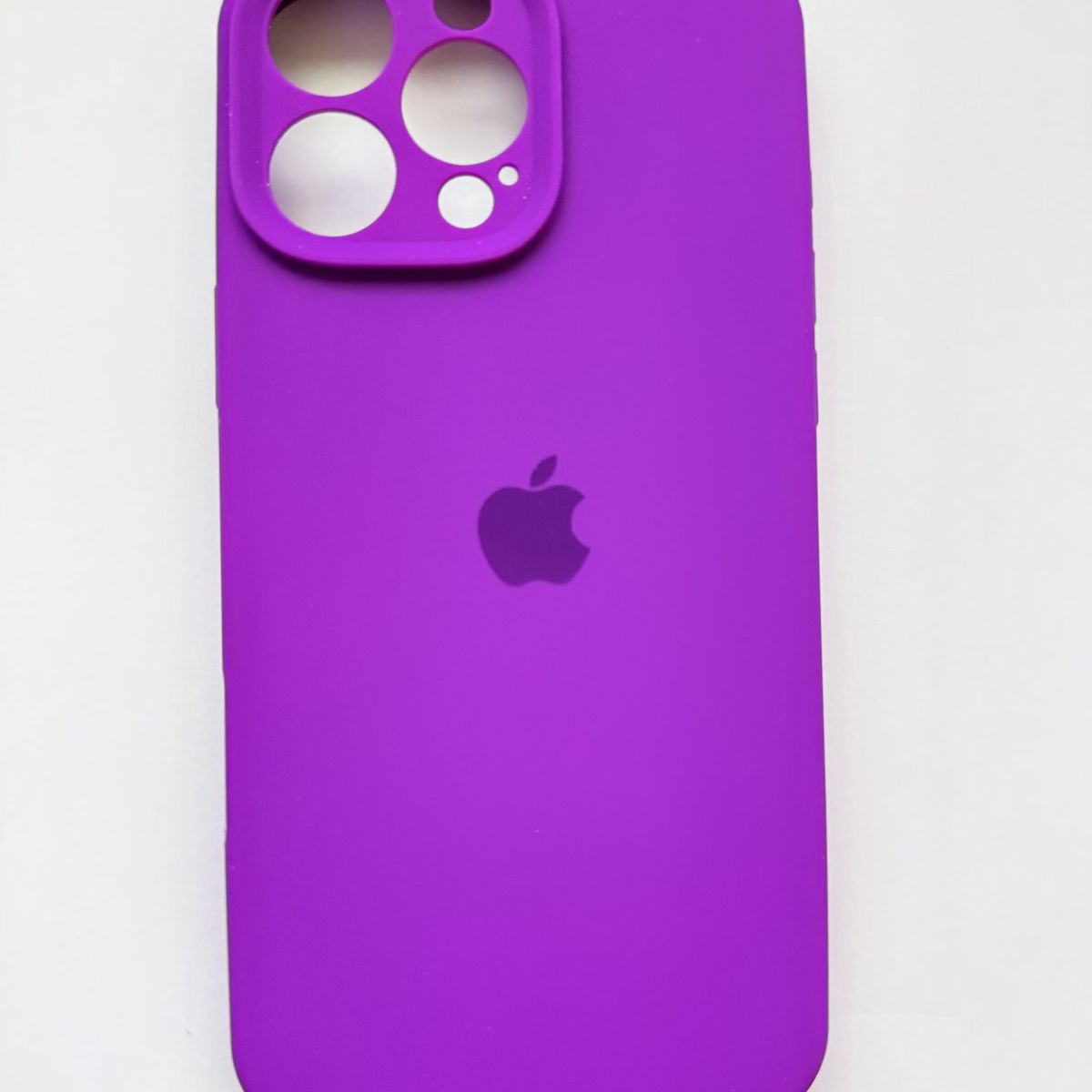 GENERICO - Funda de Silicona c/Logo para iPhone 16 Promax Tapa Camara Morado