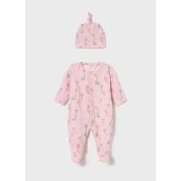 Enterito tipo Pelele largo con gorro recién nacido