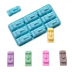 GENERICO - Moldes Moai De Silicona Ideal Para Hielos COLOR CELESTE