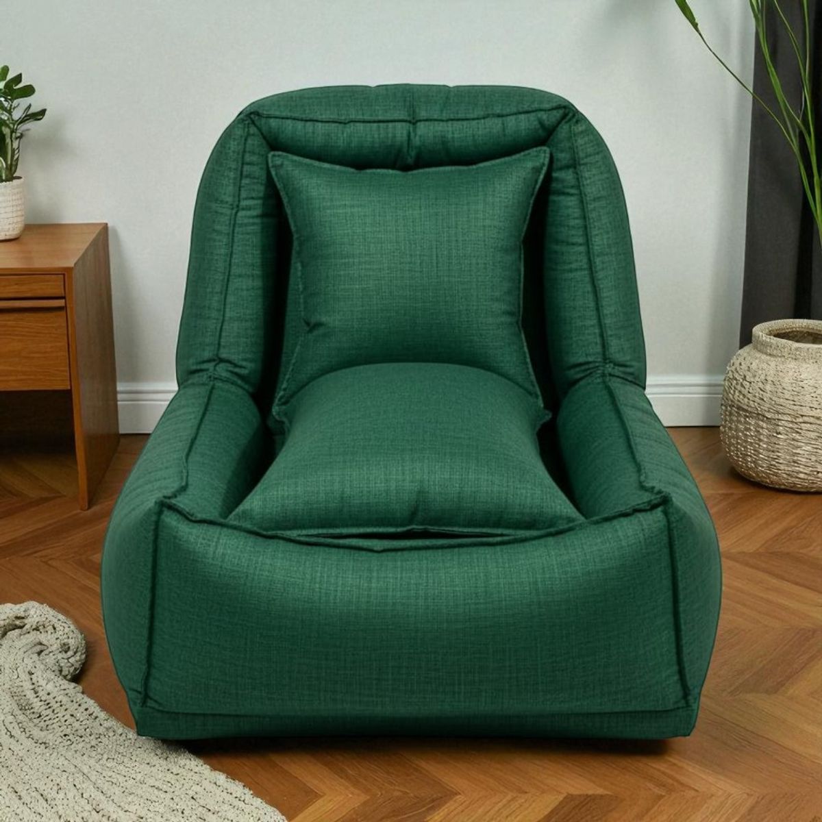 DISEÑOS VALESTRINI - POUF BED LINO COLOR VERDE
