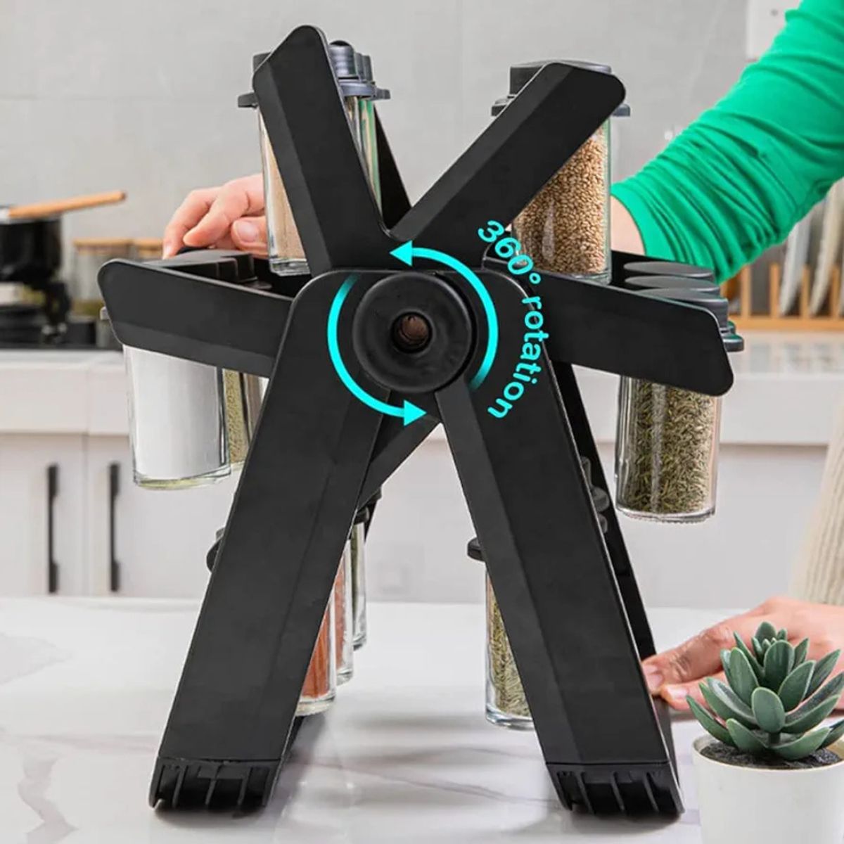 MOVI - Organizador de Aliños y Especias en Frascos de Vidrio