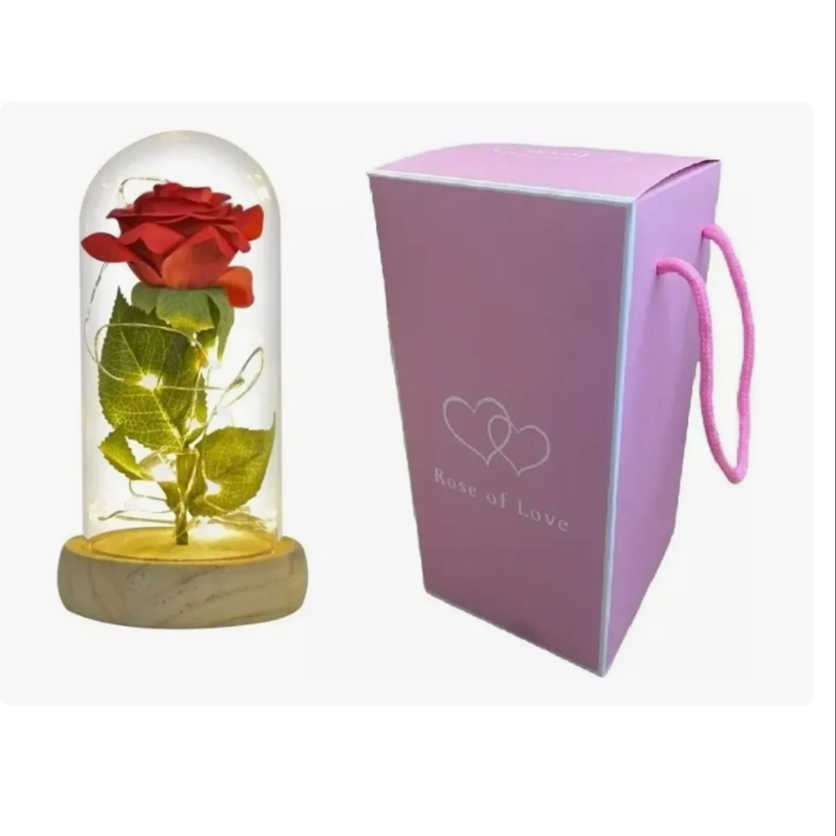 Rosa Eterna Rosas Eternas Rosa Regalo Preservada Con Luz, marca GENERICO - Foto Principal