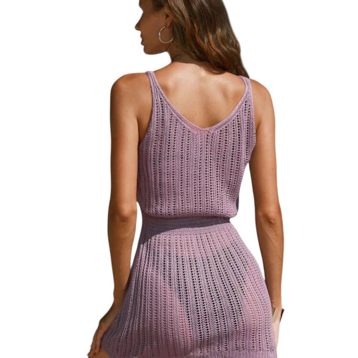 SOL AMADO - Vestido Mujer Playero Cover-Up Crochet